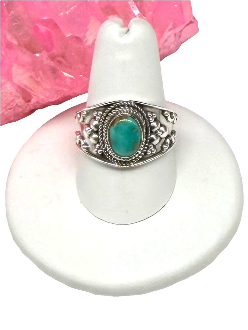 South Hills Turquoise Ring Size 9 Solid 925 Sterling Silver